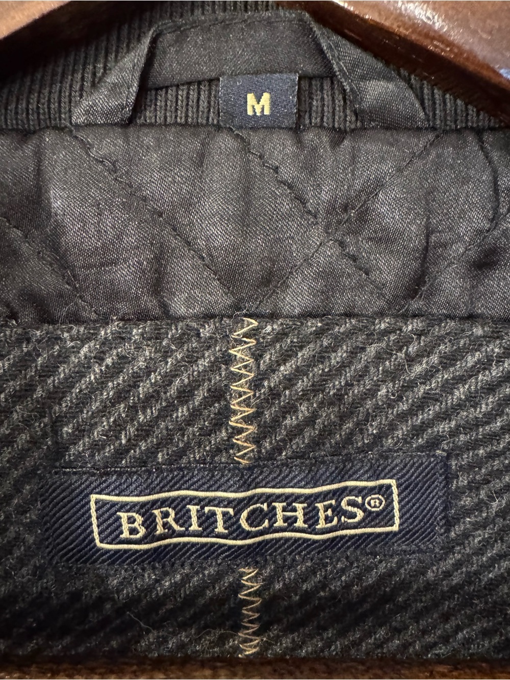Britches Wool Cashmere Blend Overcoat Men’s Medium Gray Jacket - Picture 4 of 9